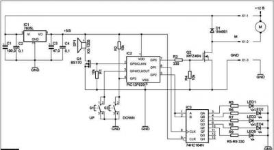 Speed ​​regulator for a car heater motor Speed ​​regulator for an electric motor for a 24 volt car heater
